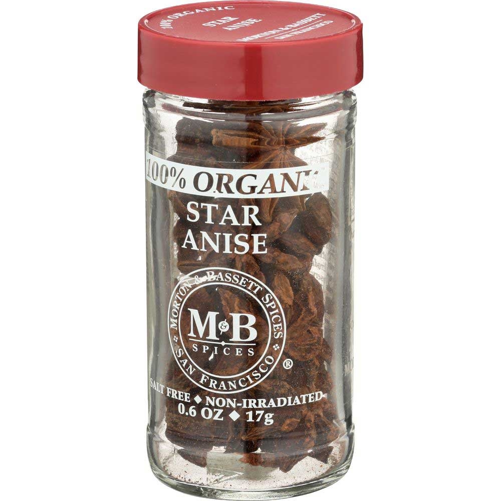 Morton and Bassett Organic Star Anise Seasoning, 0.6 Ounce -- 3 per case