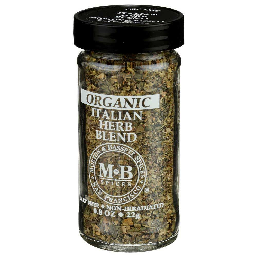 Morton & Bassett Organic Italian Herb Blend, 0.8 Ounce -- 3 Per Case