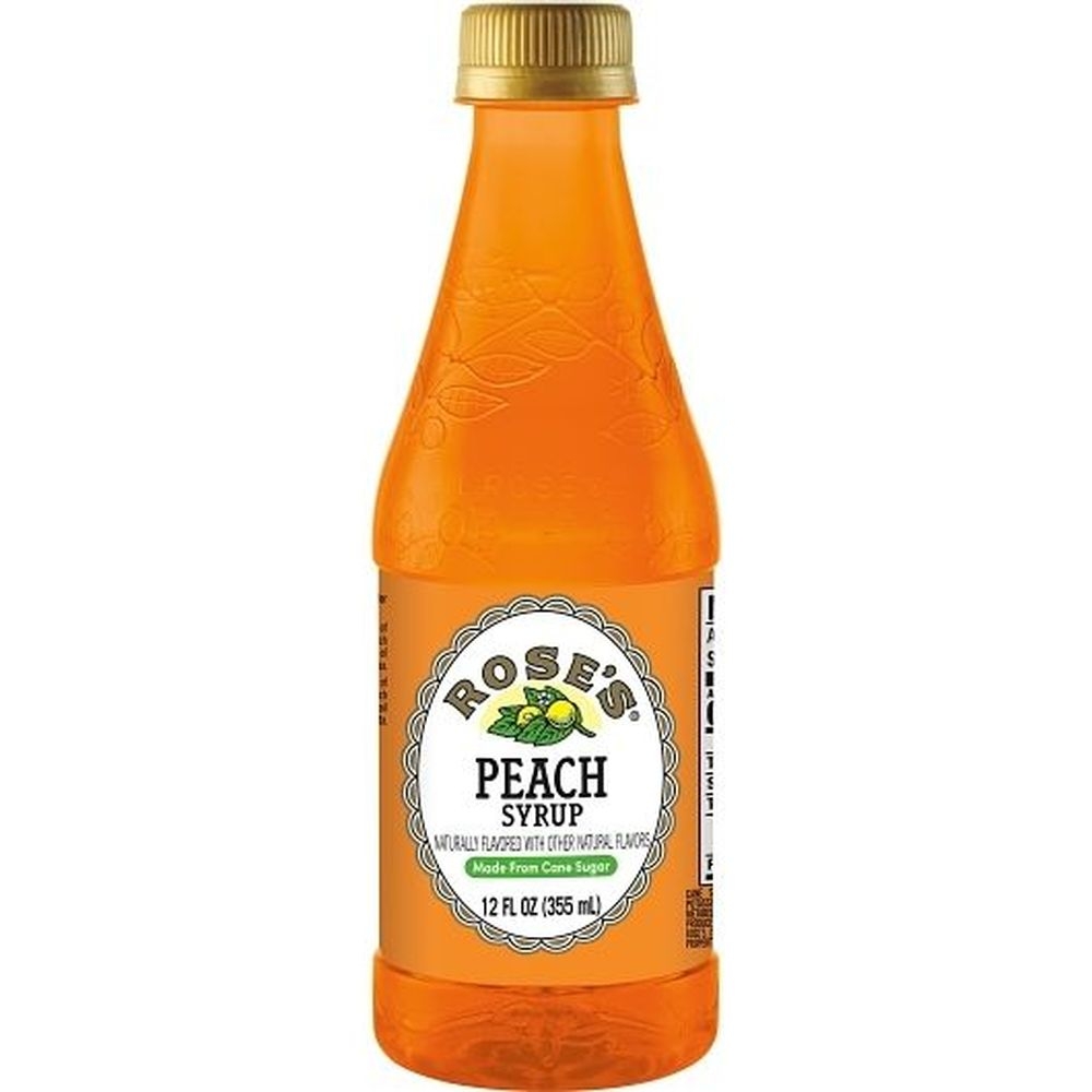 Roses Peach Simple Syrup, 12 Fluid Ounce -- 6 per case