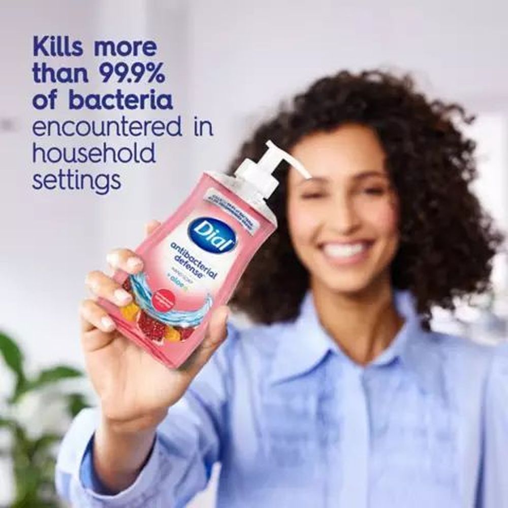 Dial Antibacterial Defense Pomegranate and Tangerine Liquid Hand Soap, 11 Fluid Ounce - 12 per case