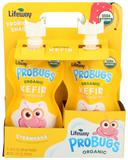 Lifeway Strawnana Organic Probugs Whole Milk Kefir, 3.5 Fluid Ounce - 4 count per pack -- 6 packs per case