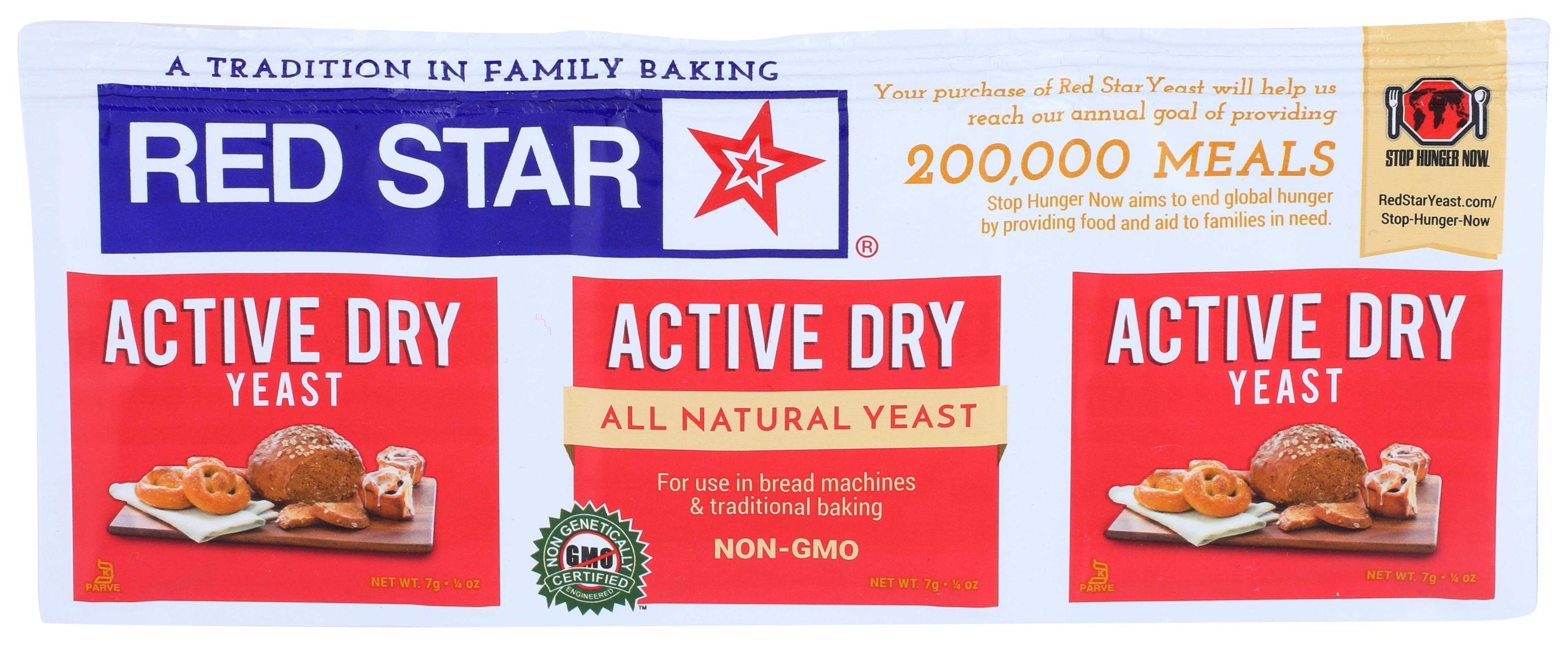 Red Star Yeast Active Dry Baking Yeast, 0.75 Ounce -- 18 Per Case