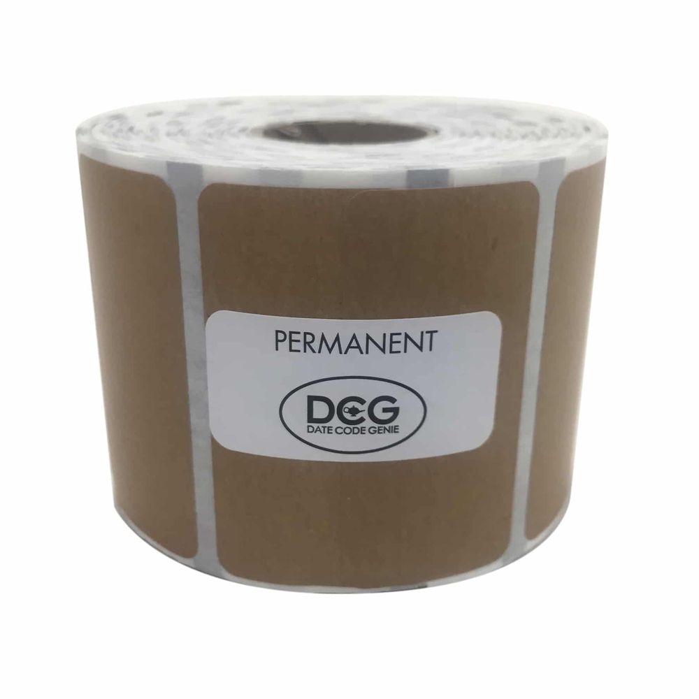 Datecodegenie 2 x 1 inch Kraft Blank Permanent Label, 4000 count