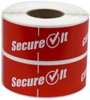 National Checking Secure It Red Permanent Label, 1 x 3 inch -- 2 rolls per case