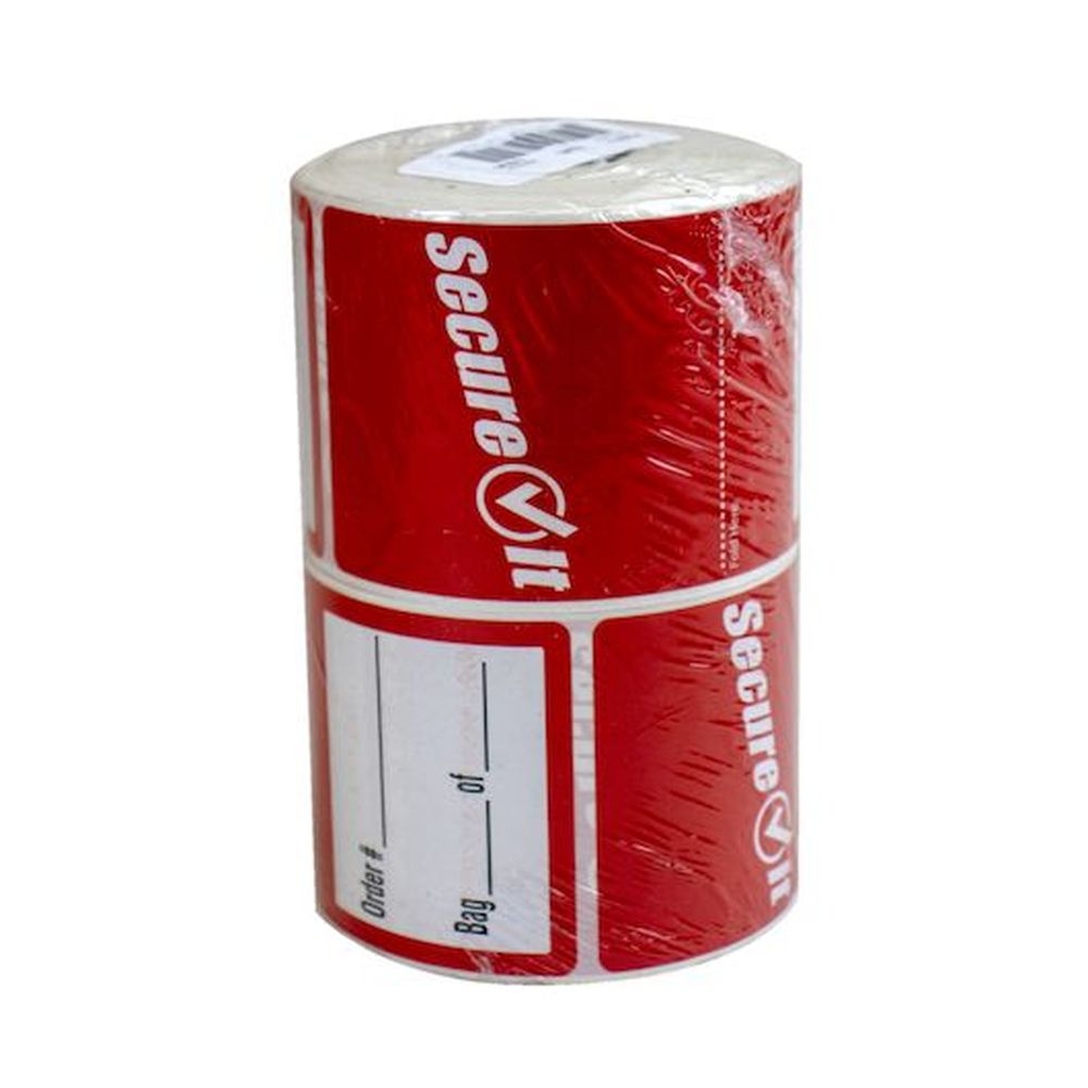 Ncco Red Permanent Secure It Label Roll, 2.5 x 6 inch -- 2 rolls per case