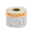 National Checking DateIt Item Date Use By Saturday Removable Food Safety Label Roll, 500 count per roll.