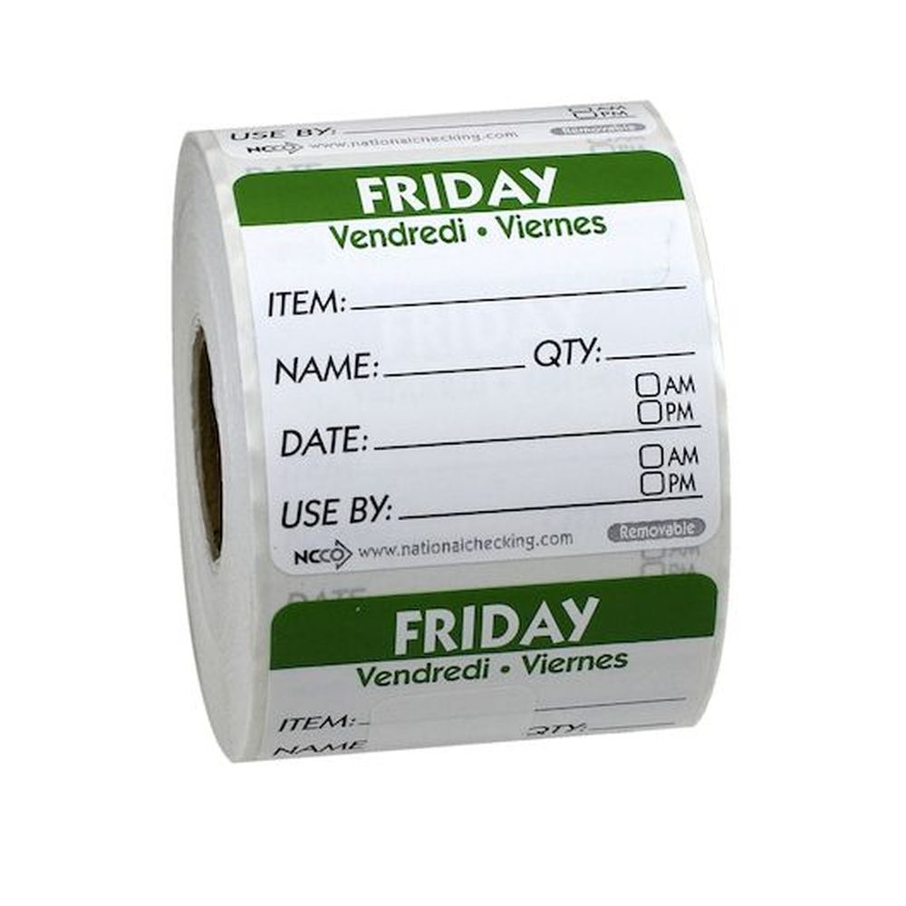 Ncco Friday 2 x 2 inch Removable Label, 500 count