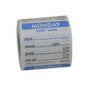 Ncco Monday 2 x 2 inch Item-Date-Use By Trilingual Dissolvable Label, 250 count