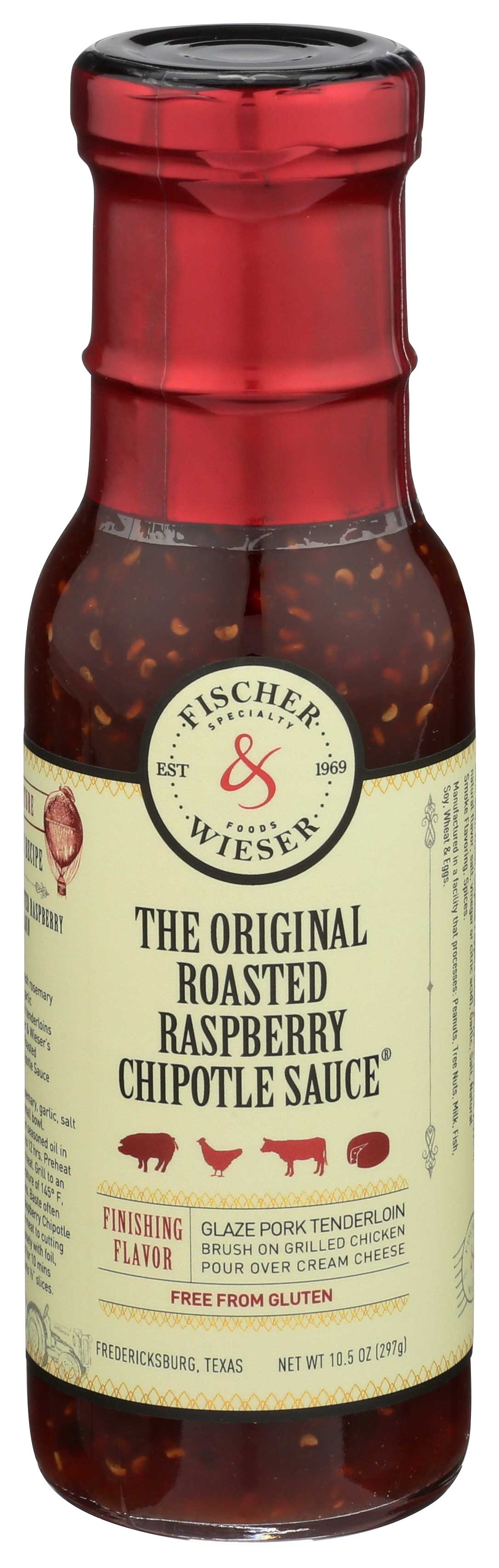 Fischer and Wiser Original Roasted Raspberry Chipotle Sauce, 10.5 Ounce -- 6 per case