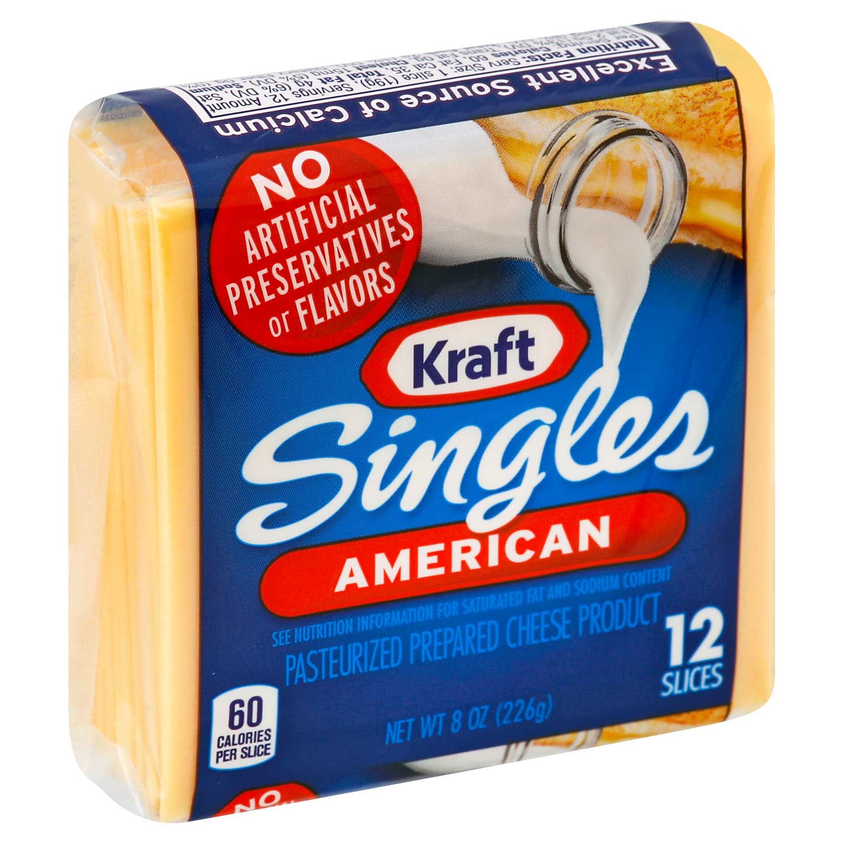 Kraft American Sliced Cheese, 8 Ounce -- 12 Per Case