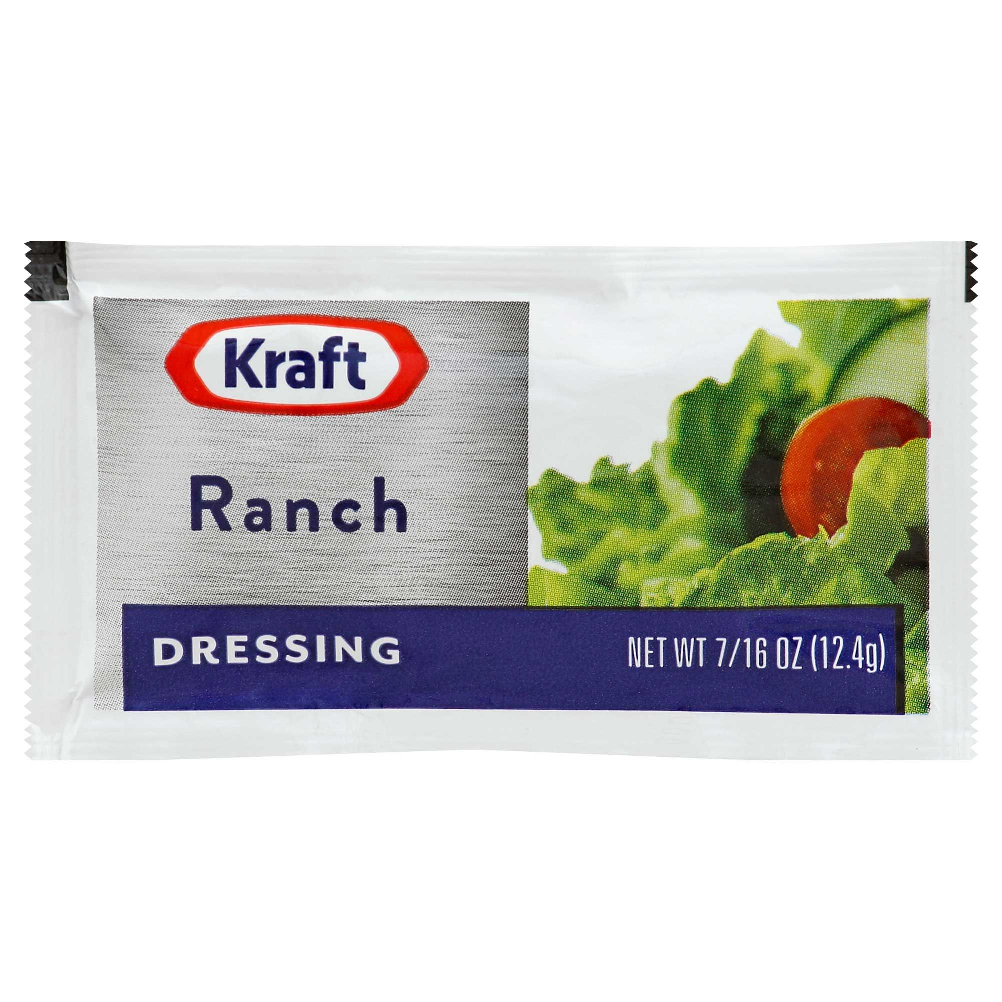 Kraft Creamy Ranch Dressing Pouch, 7/16 Ounce -- 200 Per Case