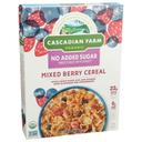 Cascadian Farm Organic No Added Sugar Mixed Berry Cereal, 12.5 Ounce -- 10 per case