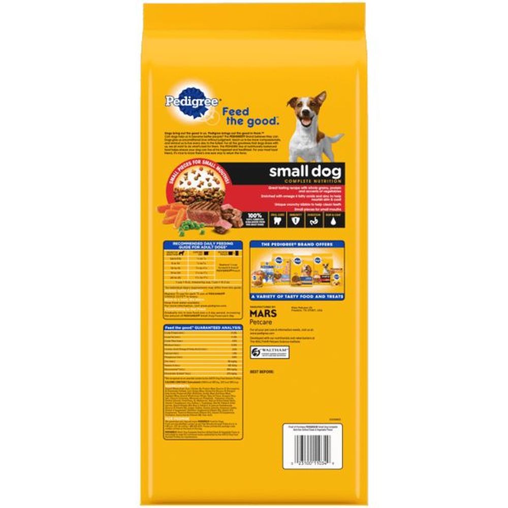 Pedigree Steak and Vegetable Dry Food for Adult Dog, 3.5 Pound -- 4 per case