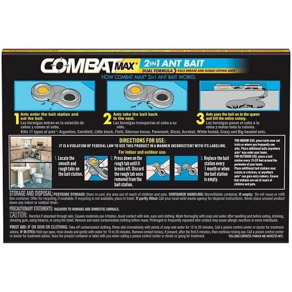 Combat Max 2 In1 Ant Bait, 0.84 Ounce - 8 per case