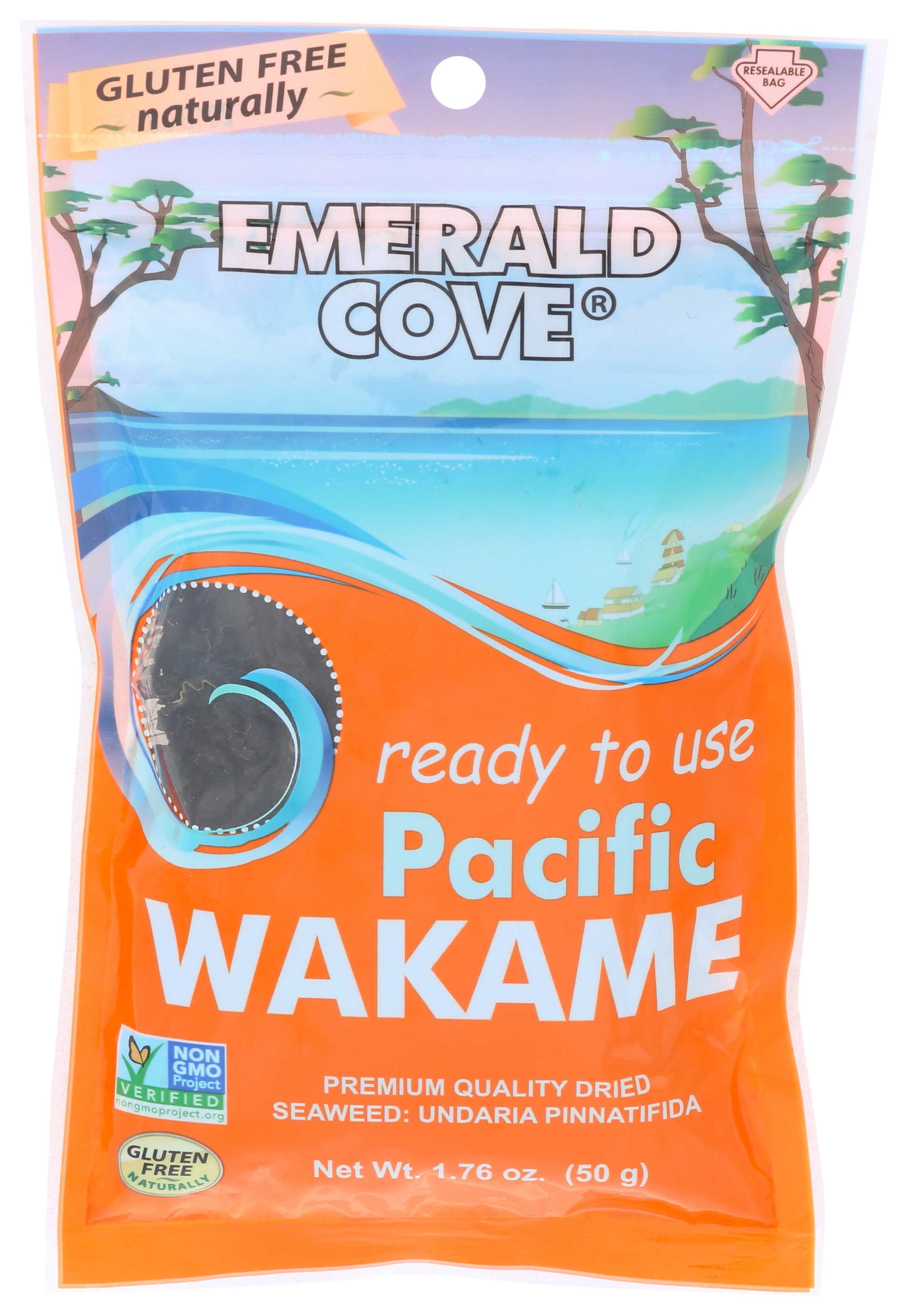 Emerald Cove Silver Grade Ready To Eat Pacific Wakame, Sea Vegetable, 1.76 Ounce -- 6 Per Case