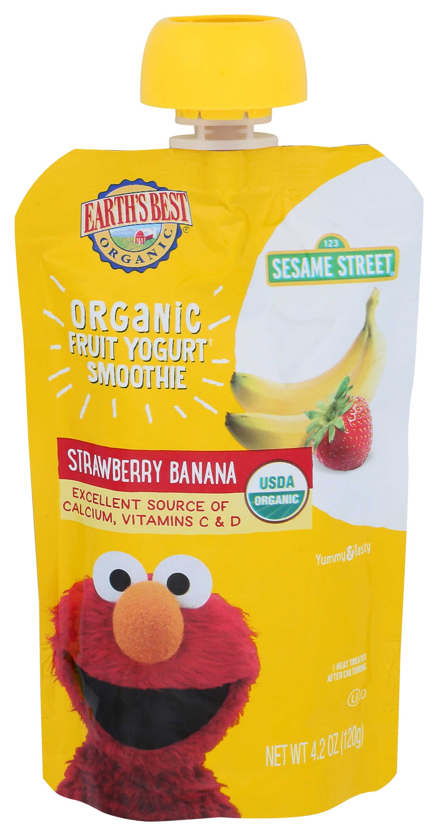 Earths Best Strawberry Banana Yogurt Smoothie, 4.2 Ounce -- 12 per case.