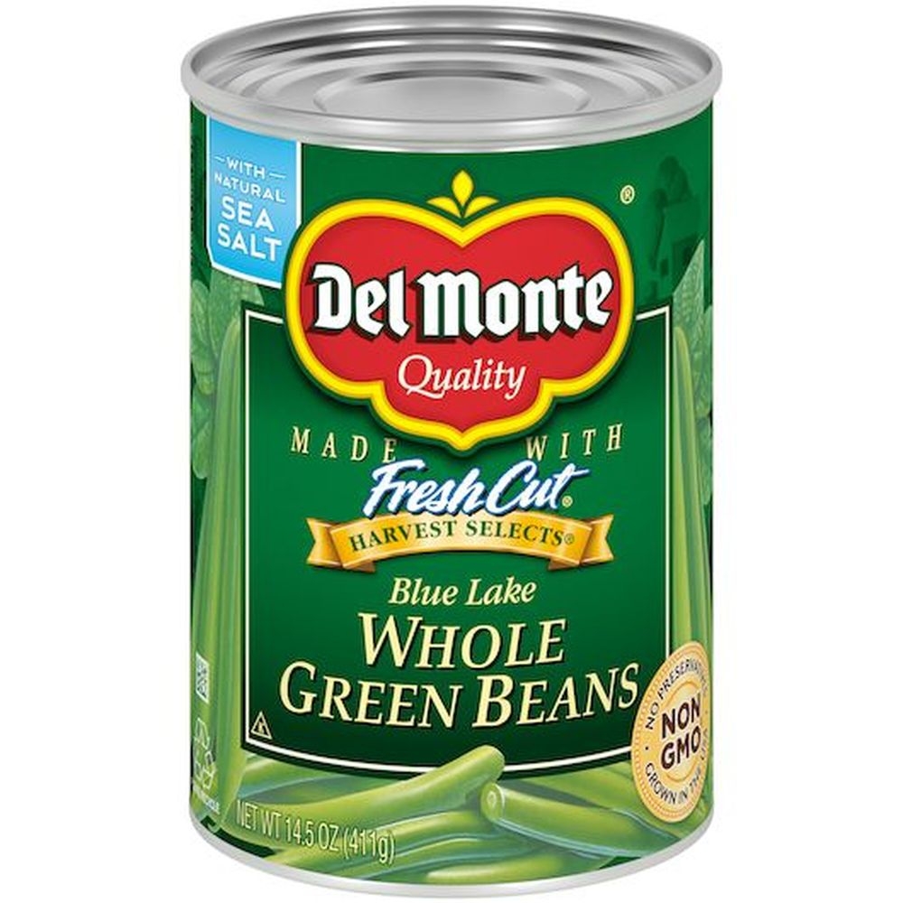 Del Monte Harvest Selects Blue Lake Fresh Cut Whole Green Beans, 14.5 Ounce Can -- 12 per case