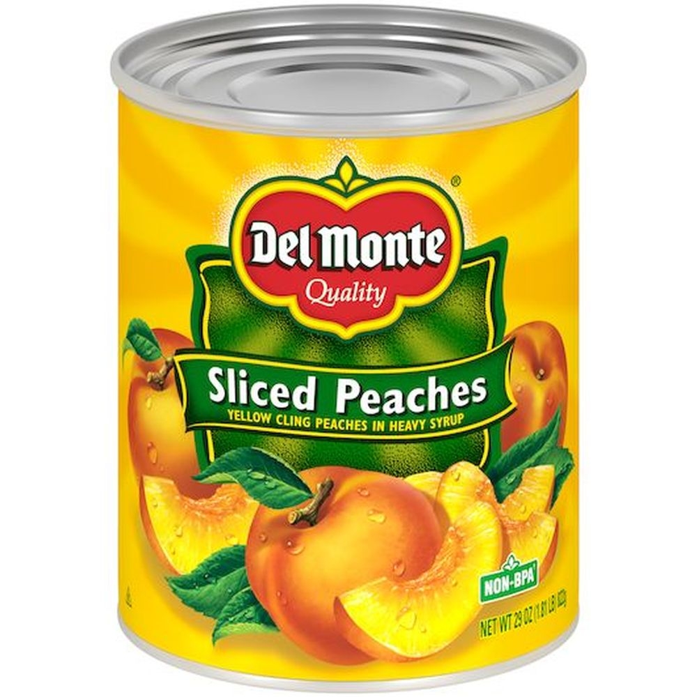 Del Monte Sliced Yellow Cling Peaches in Heavy Syrup, 29 Ounce Can -- 6 per case