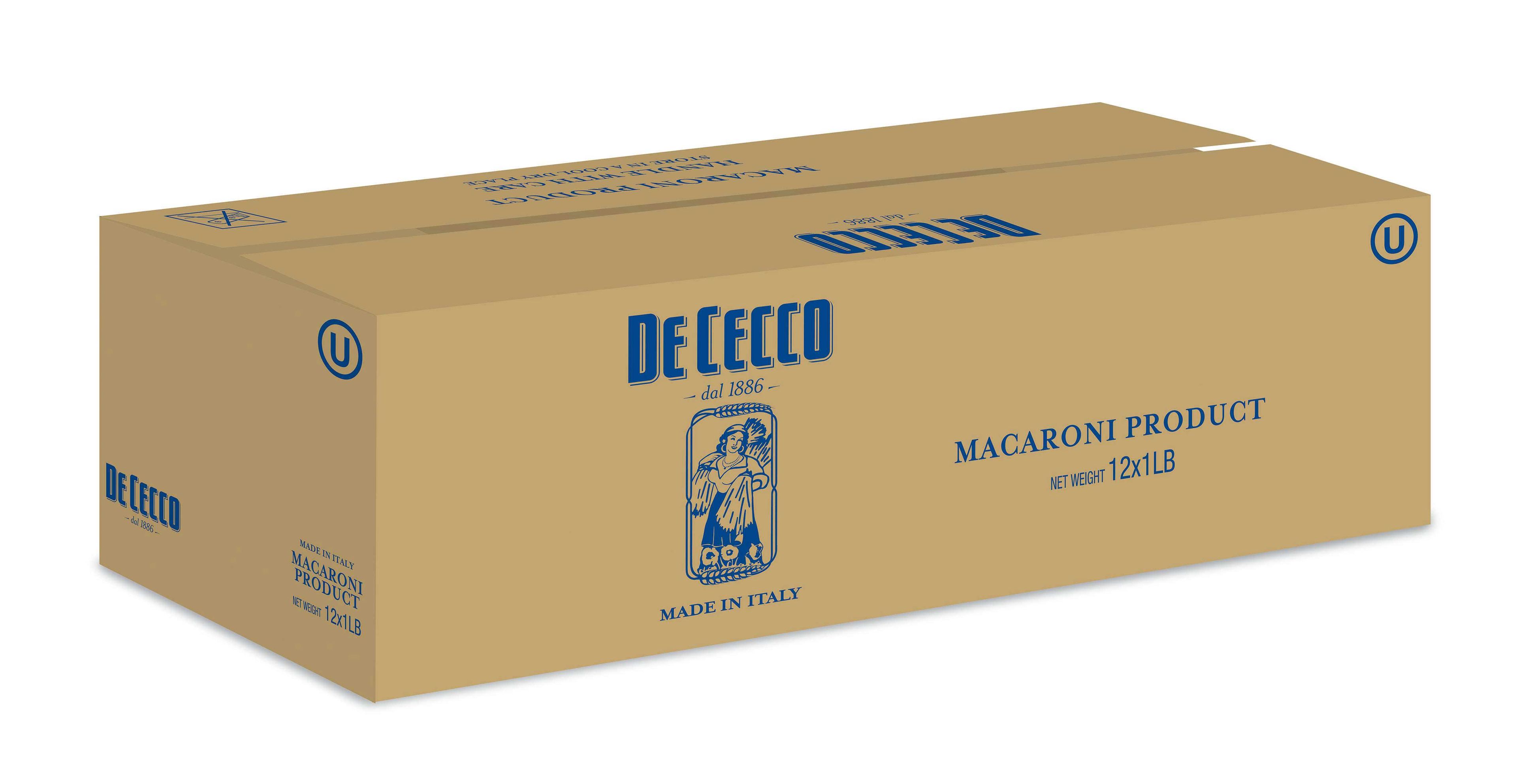 De Cecco Enriched Macaroni Zita Cut, 1 Pound -- 12 Per Case