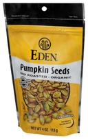 Eden Foods Organic Dry Roasted and Salted Pumpkin Seed, 4 Ounce -- 15 per case.