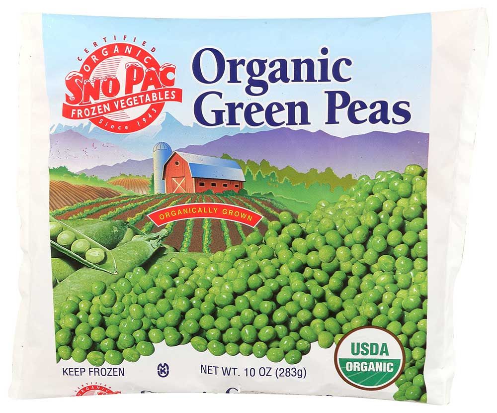 Sno Pac Foods Organic Green Peas, 10 Ounce -- 12 Per Case