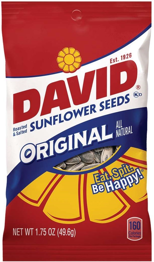 David Original Sunflower Seed, 15.75 Pound -- 144 Per Case