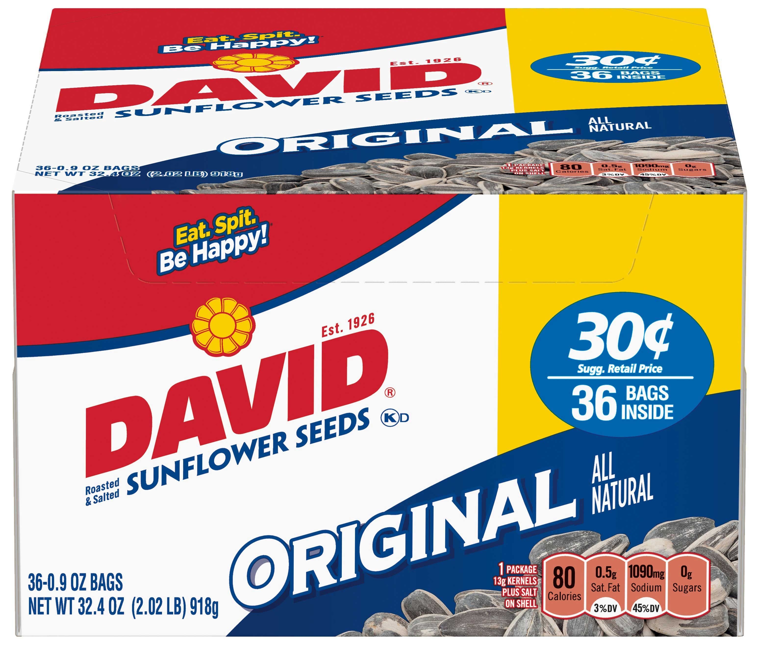 David Sunburst Sunflower Seed, 0.9 Ounce -- 324 Per Case