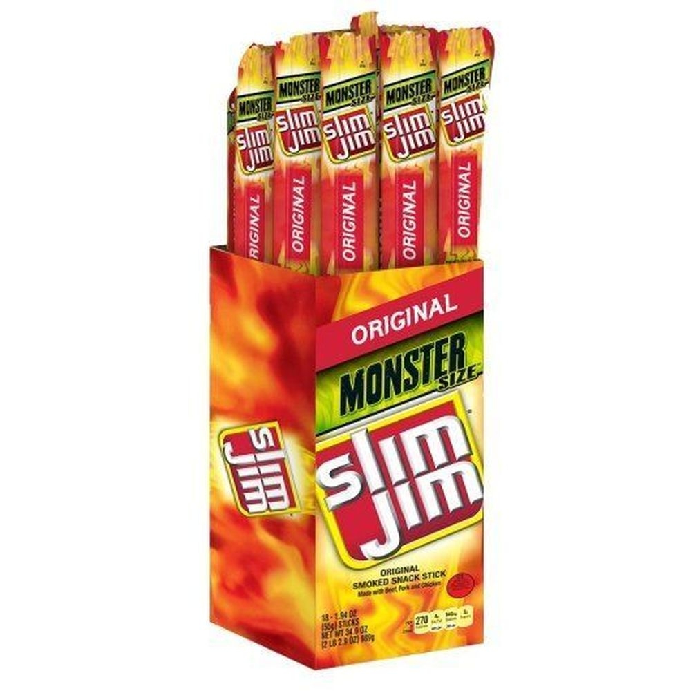 Slim Jim Monster Chili Cheese Coney, 1.94 Ounce, 18 Count -- 3 Per Case