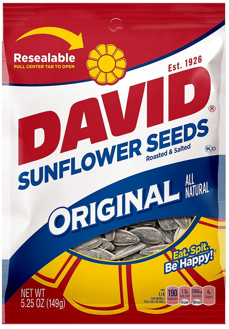 David Original Sunflower Seed, 5.25 Ounce -- 12 Per Case