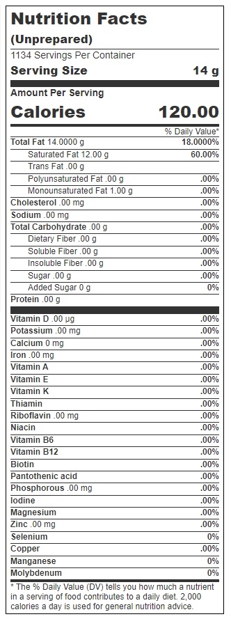 Ventura Phase Gold Premium Pan and Grill Shortening Coconut Oil , 35 Pound
