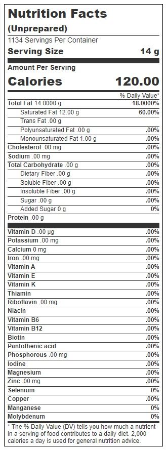 Ventura Phase Gold Premium Pan And Grill Shortening Coconut Oil, 35 Pound