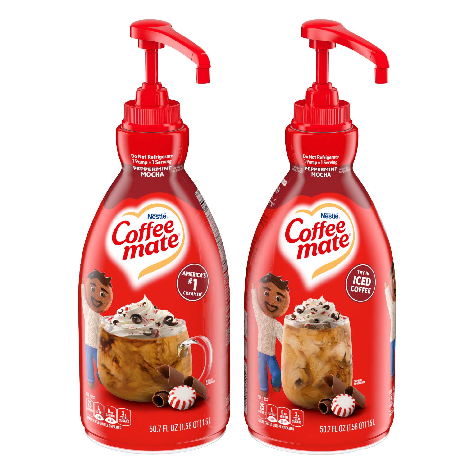 Coffee-mate Peppermint Mocha Pump Creamer, 1.58 Quart -- 2 Per Case