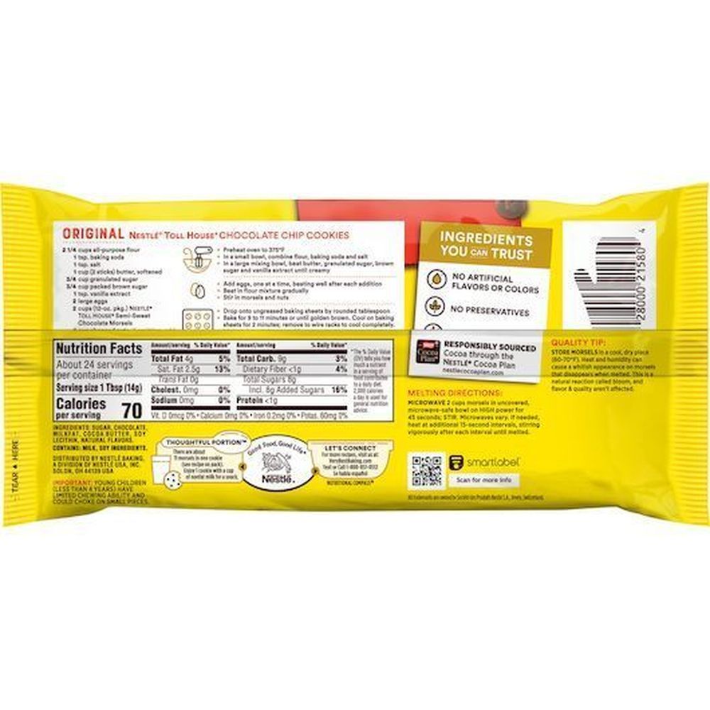 Nestle Toll House Semi Sweet Morsels, 12 Ounce -- 12 Per Case