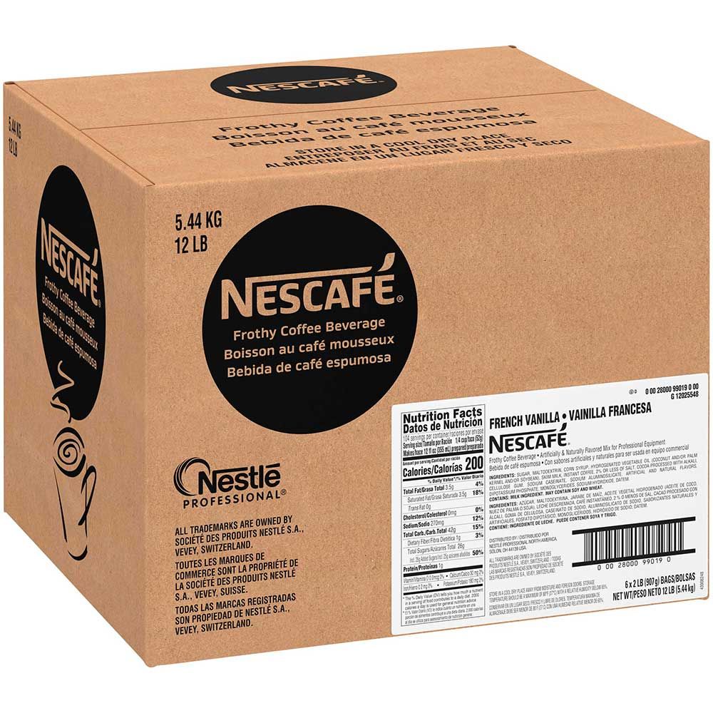 Nescafe Frothy Coffee Beverage, French Vanilla, 2 Pound -- 6 Per Case