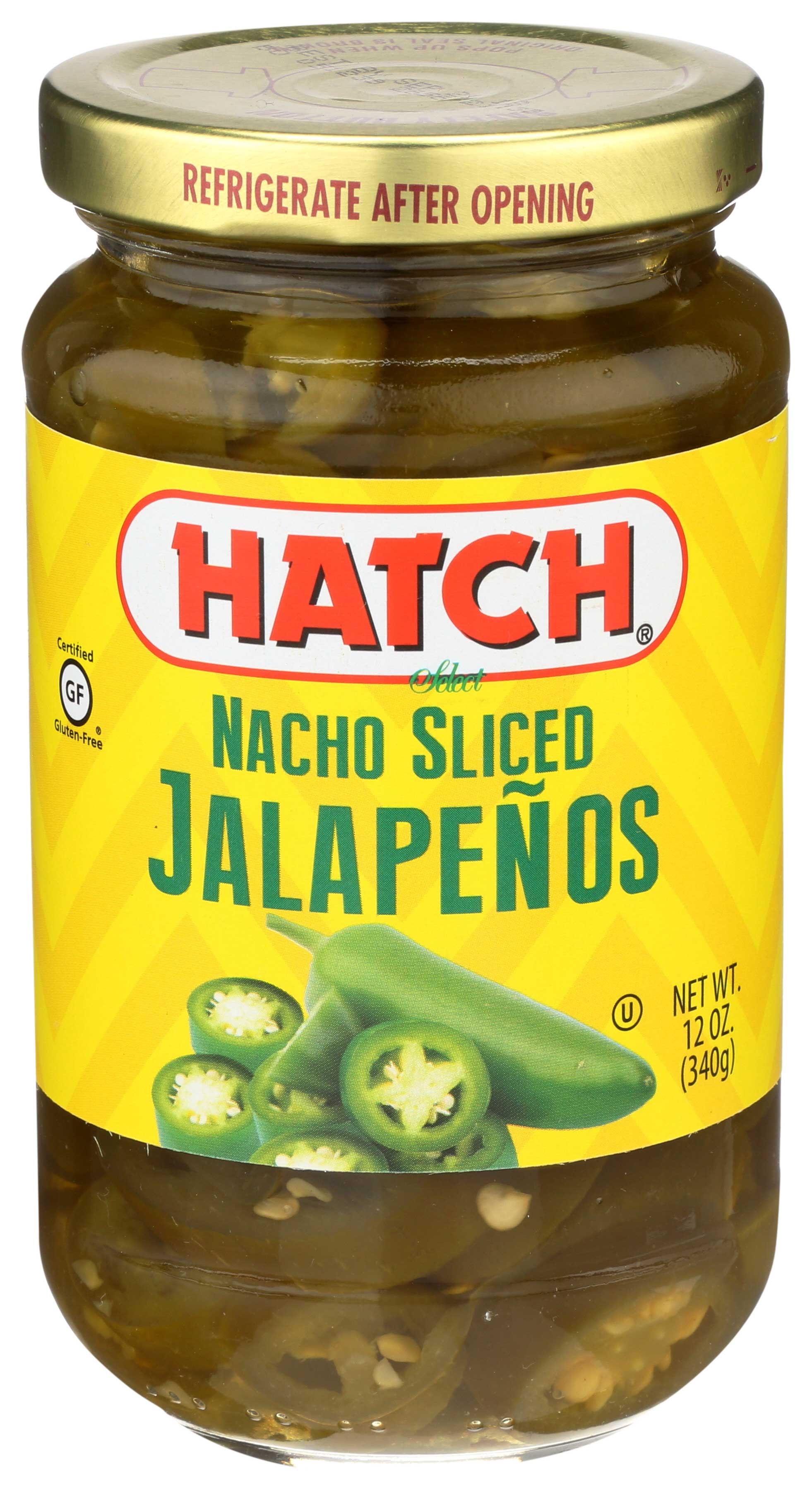 Hatch Chili Nacho Sliced Jalapenos, 12 Ounce -- 12 per case.
