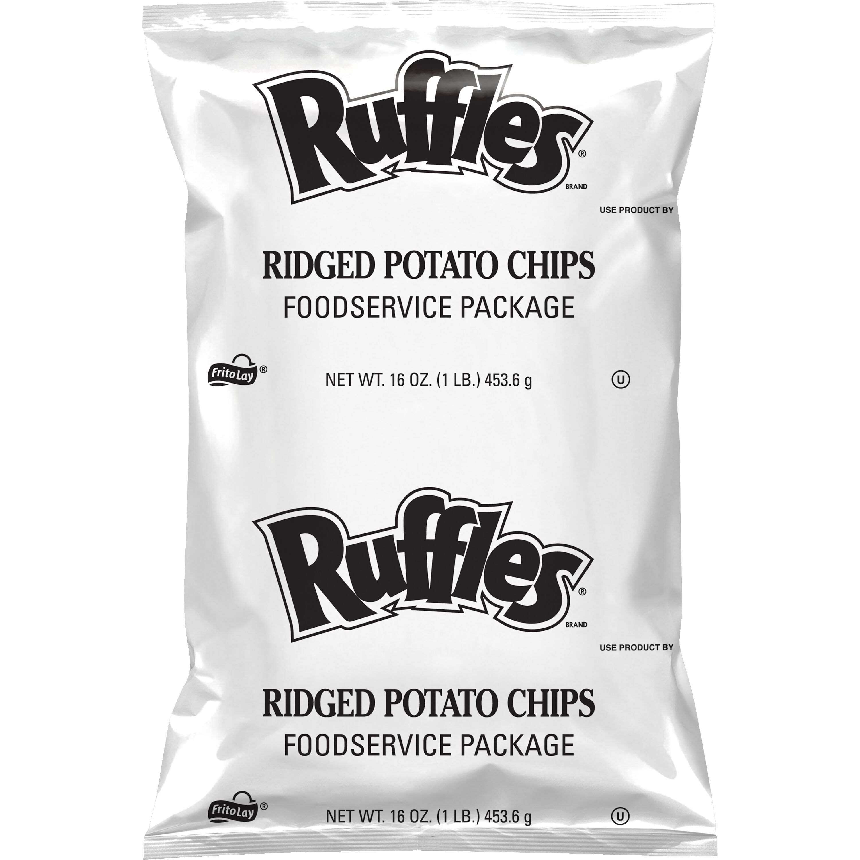 Frito Lay Ruffles Ridged Potato Chips, 1 Pound -- 8 per case.