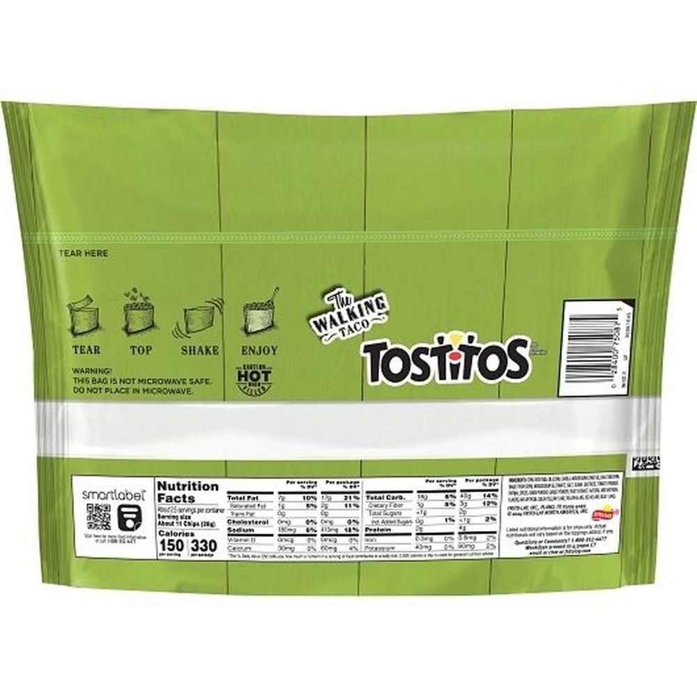Tostitos The Walking Taco Tortilla Chips Salsa Verde, 2.25 Ounce -- 18 Per Case