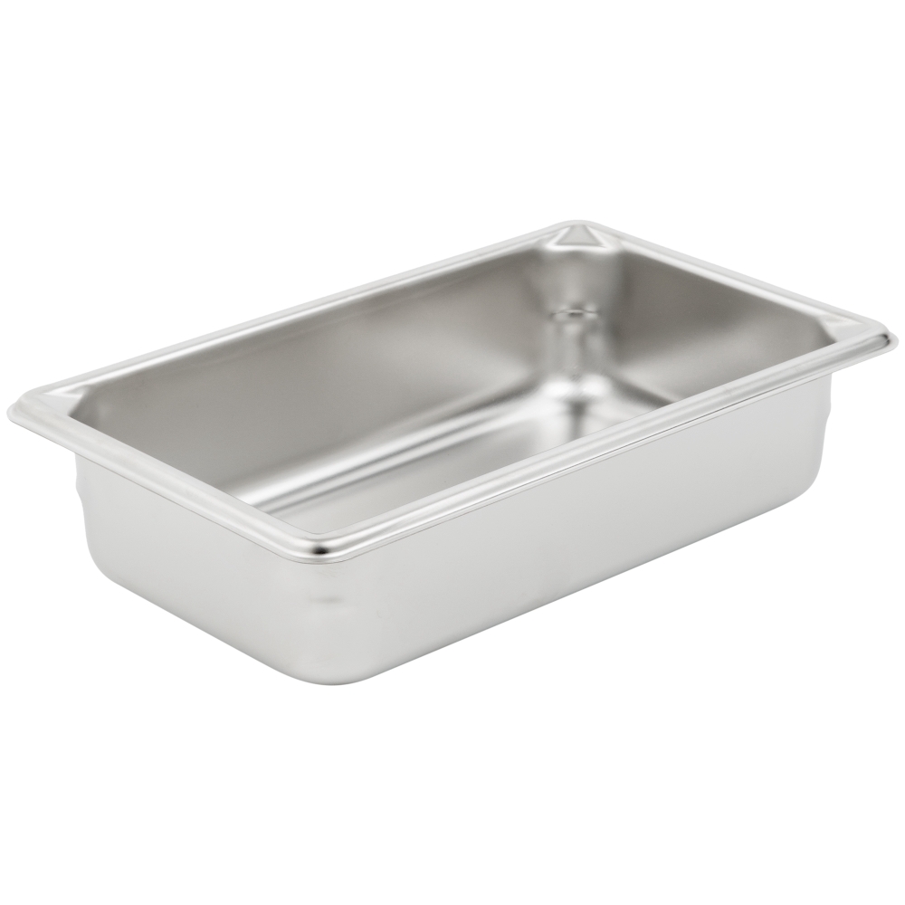 Super Pan Ii Stainless Steel Steam Table Pans,18-8 Stainless Steel ,One Fourth Size,Dimensions 6 3/8 X 10 3/8 Inches,Capacity 1.7 Ltrs.