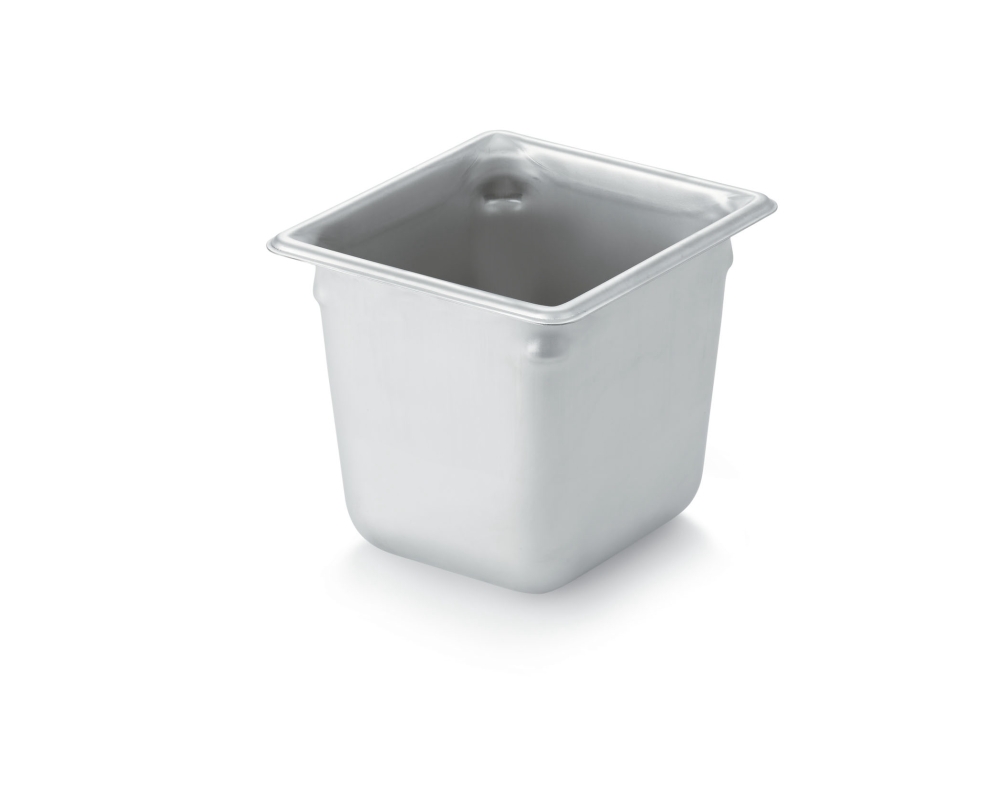 Super Pan Ii Stainless Steel Steam Table Pans,18-8 Stainless Steel ,One Sixth Size,Dimensions 6 7/8 X 6 1/4 Inches,Capacity 2.5 Ltrs.