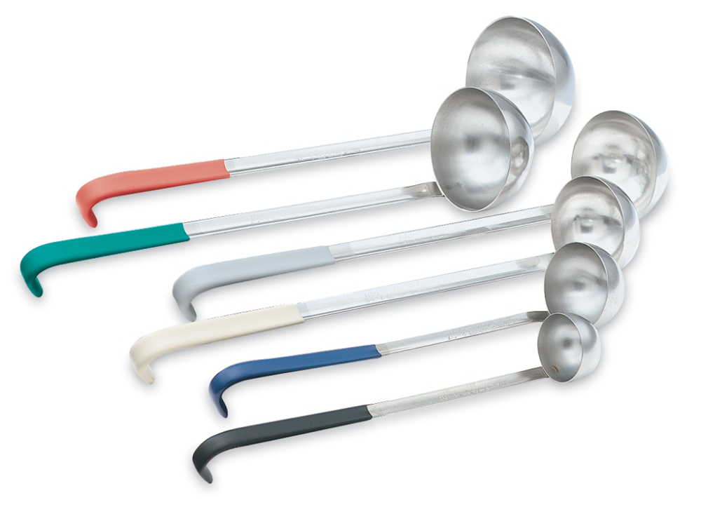 Vollrath Ladles With Black Kool-touch Handles, 18-8 Stainless Steel, Capacity 1 Ounce