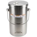 Vollrath 300 Series Stainless Steel Covered Ice Cream or Tote Pail, 20 Quart Capacity.