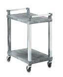 Vollrath 2 Shelf Plastic Open Utility Cart, 301/2 x 181/2 x 36 inch.