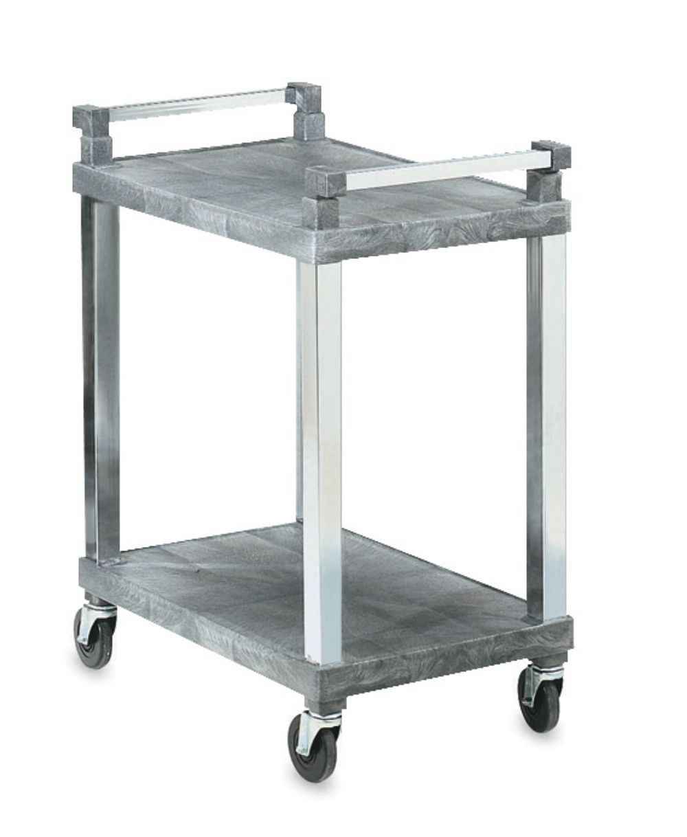 Vollrath 2 Shelf Plastic Open Utility Cart, 301/2 X 181/2 X 36 Inch