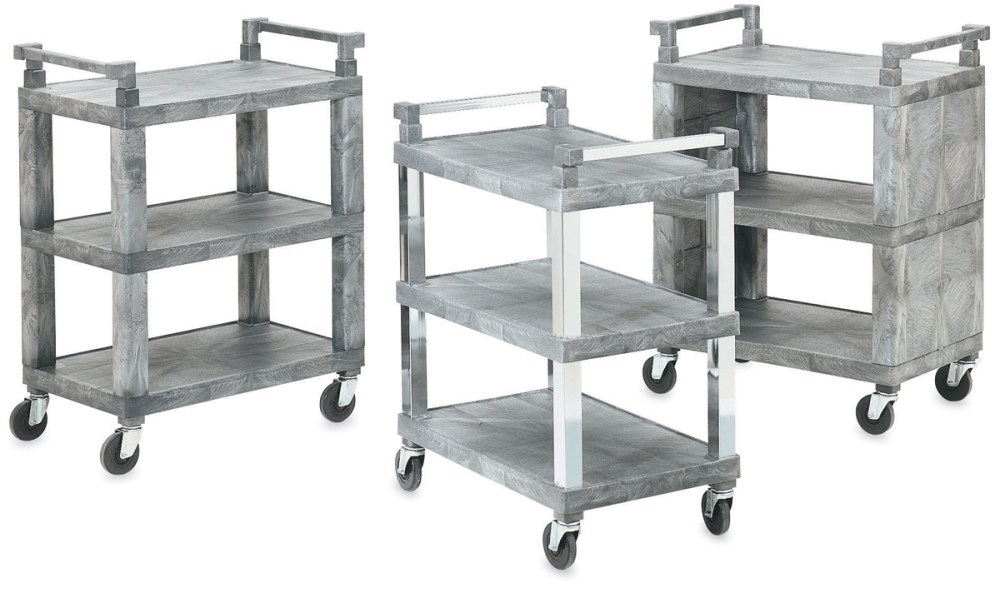 Cart Enclosed Utility, Gray Plastic, 30.5 X 18.5 X 39 -- 1 Per Case