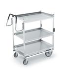 Vollrath Standard Heavy-Duty Stainless Steel 3 Shelf Cart, 39 x 20 x 44 1/2 inch.