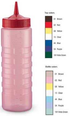 Vollrath Tri Tip Blue Cap Wide Mouth Squeeze Dispenser -- 12 Per Case