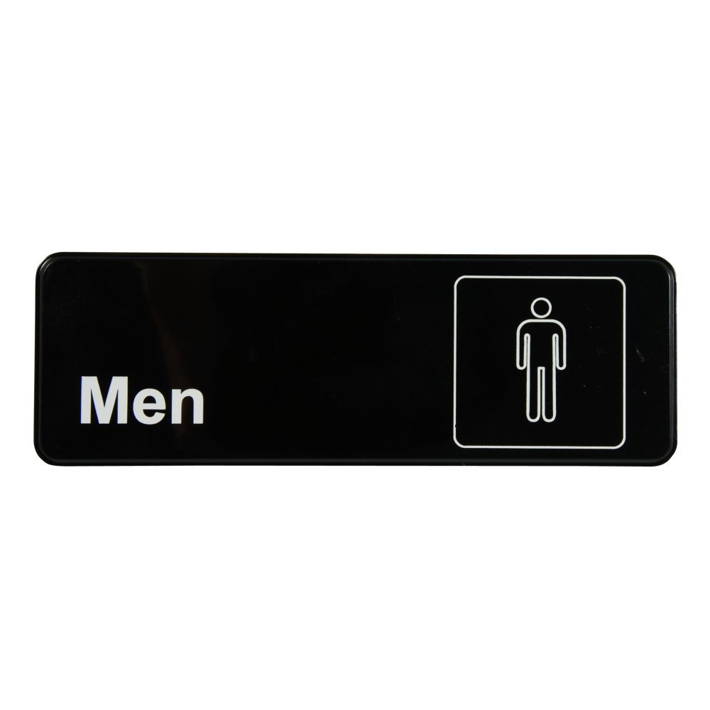 Traex White Imprint On Black Men, Sign, 3 X 9 Inch
