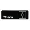 Traex White Imprint On Black Women - Sign, 3 x 9 inch.