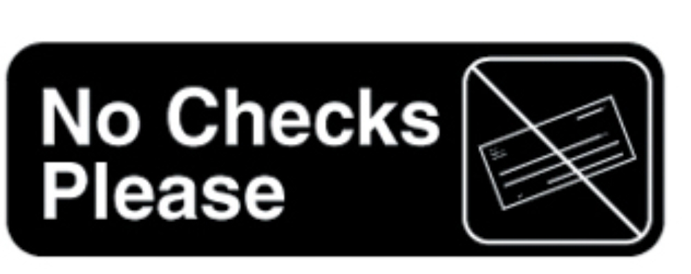 Vollrath No Check Please Sign.