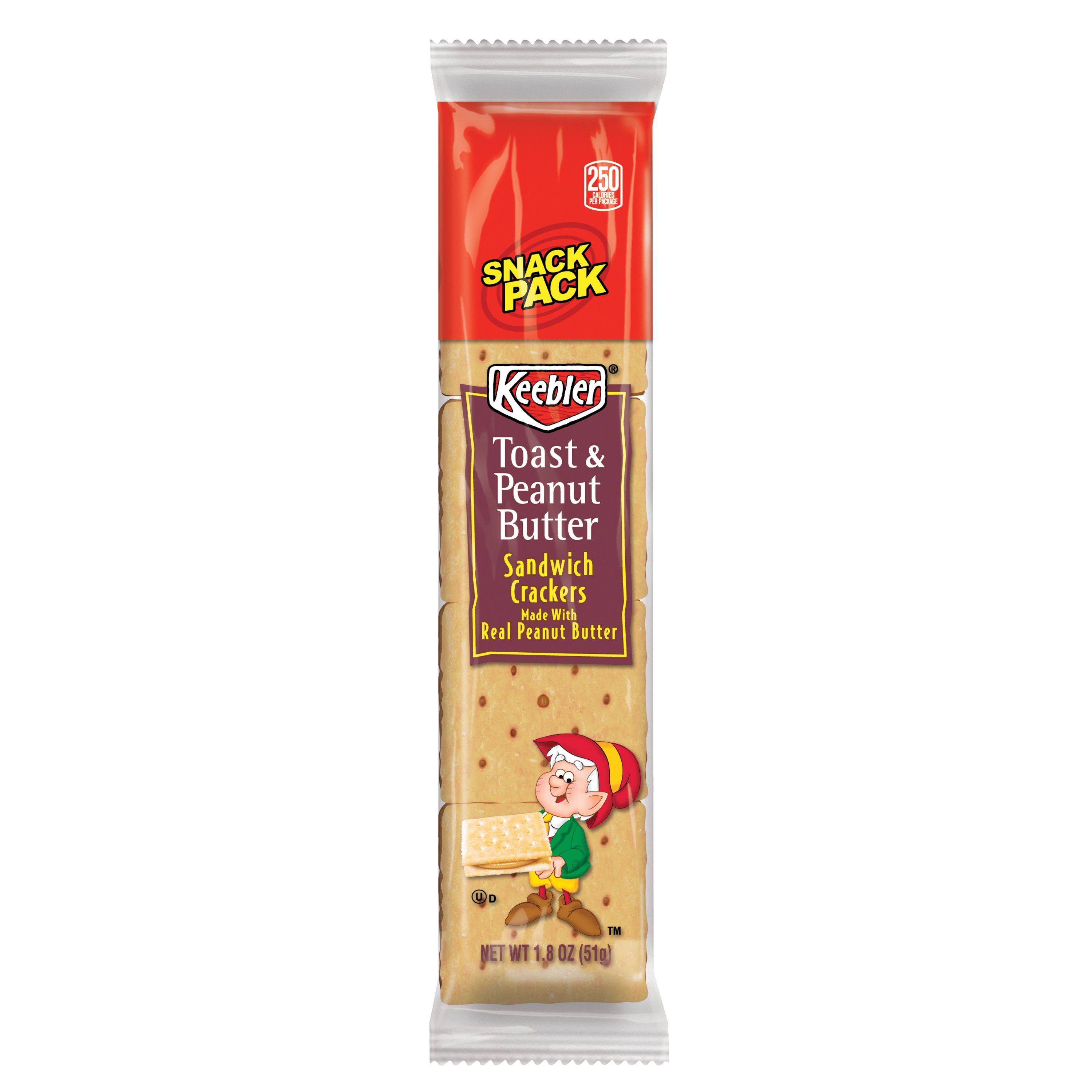 Kellogg's Kings Blend Toasted And Peanut Butter Sandwich Cracker, 1.8 Ounce -- 144 Per Case